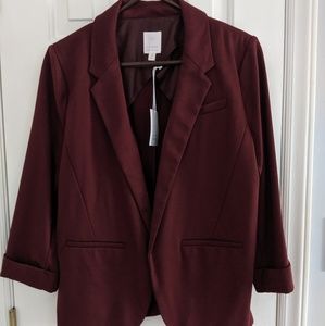 Burgundy casual blazer